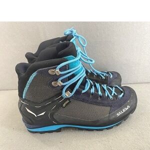 Salewa Crow GTX‎ Womens 7.5 Mountaineering Boots Black Gore-Tex Hiking Vibram